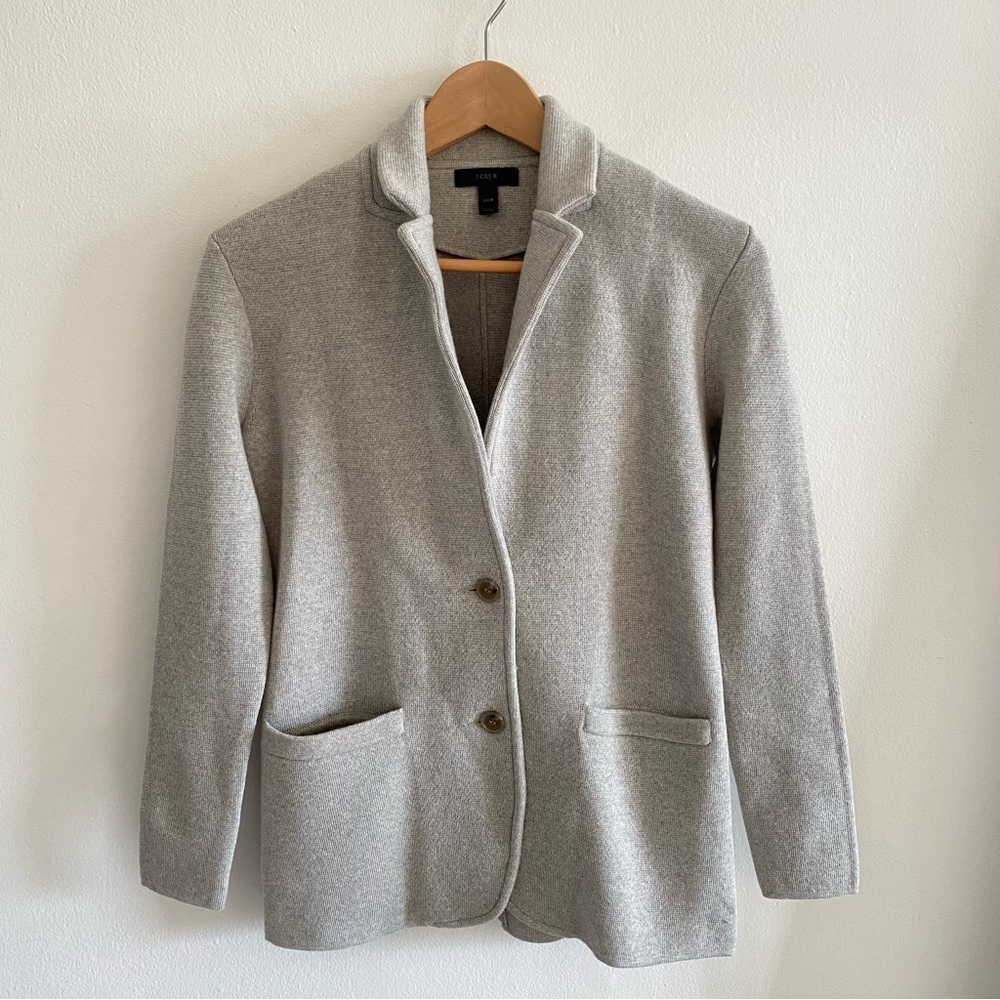 J. Crew Merino Wool Sweater Blazer Jacket F4493 Sz XXXS